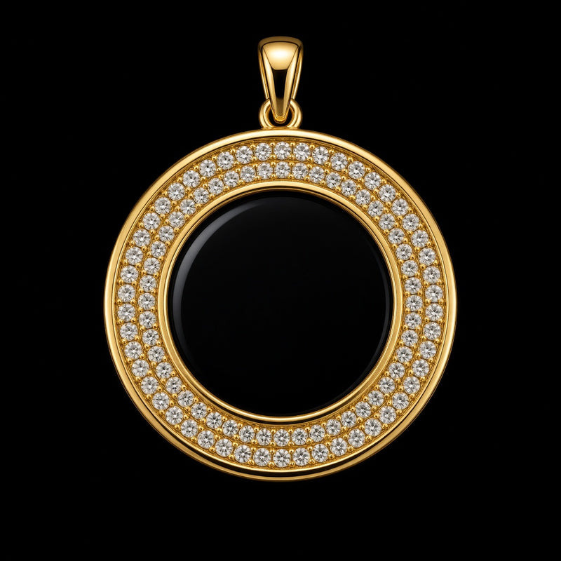 Pavé Halo Photo Medallion